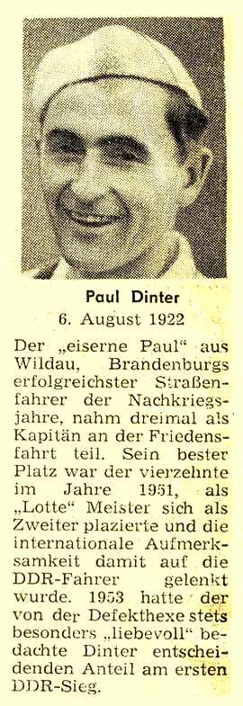 Paule-Dinter - Zeitungsausschnitt