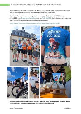 Seite 4: RTTW-Radsporttag, Erztaler 2026 und Eindrücke vom Zielbereich