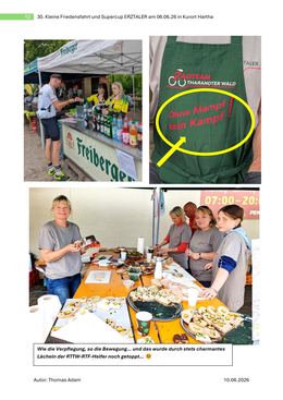 Seite 12: Verpflegung und Helfer: „Ohne Mampf kein Kampf!“