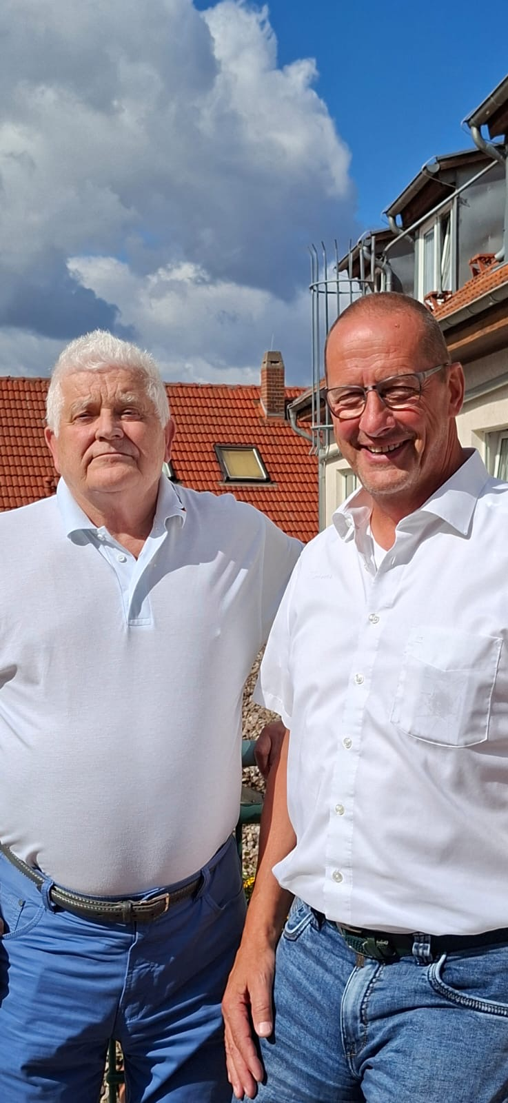 Kurt Liebeskind und Olaf Bruch beim Treffen in Elxleben